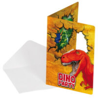 Dino Party Einladungskarte mit Umschlag