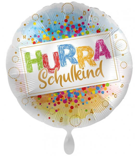 Einschulung Luftballon - Hurra Schulkind