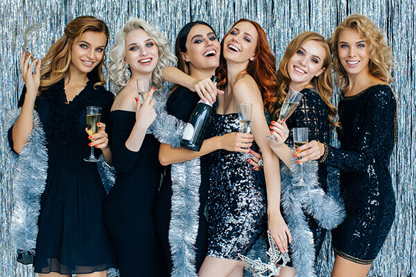 Frauen 20er Jahre Glitzerkleid Party