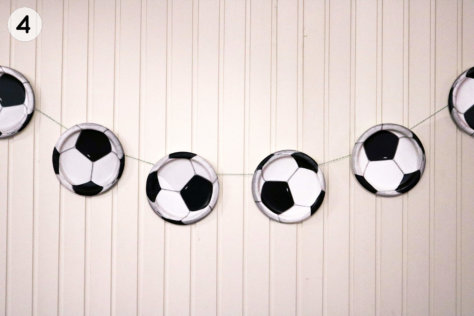 Fußball Girlande selber machen