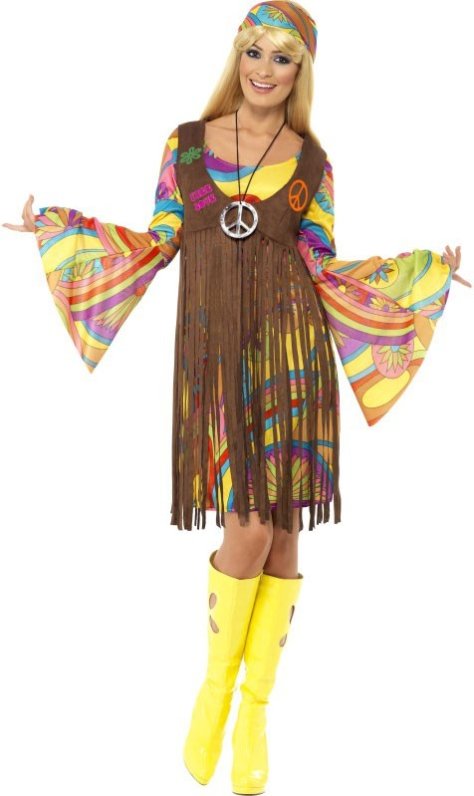 Hippie-Party Fransenkleid für Damen