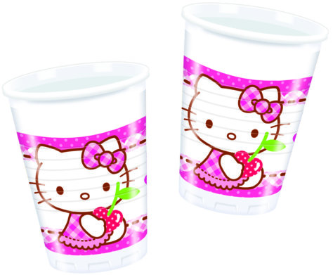 Kunststoffbecher für den Hello Kitty Geburtstag