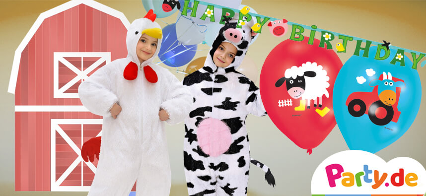 Lustige Bauernhof-Einladungskarten Kindergeburtstag mit Tieren,Geburtstag Kinder 