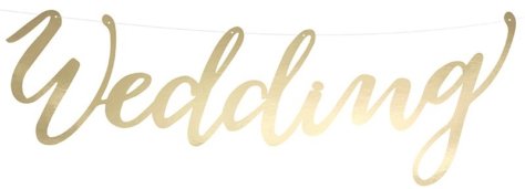 Hochzeitsdeko Girlande Gold