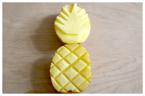Kartoffelstempel Ananas DIY