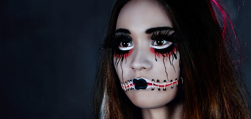 Grusel Make-up für Halloween Mottopartys