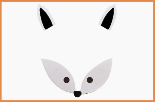Fuchs Laterne basteln Gesicht zum Aufkleben