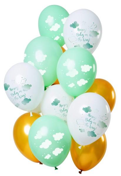 Babyparty Luftballons in drei Farben