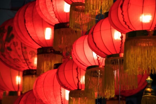 Rote Laternen Chinesisches Neujahrsfest