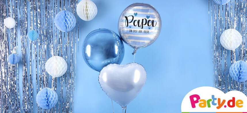 Blaue Helium-Luftballons Geschenkideen Vatertag