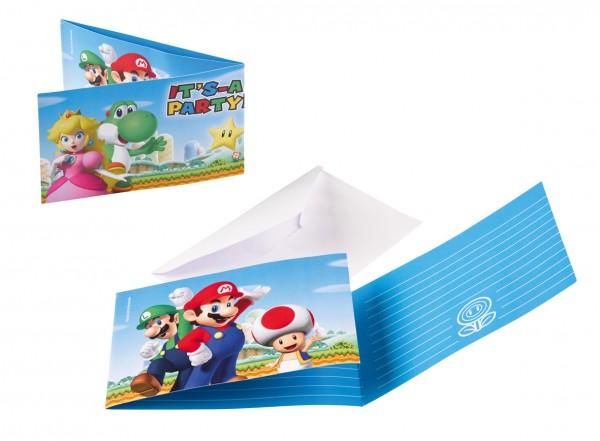 Super Mario Geburtstag Einladungskarte