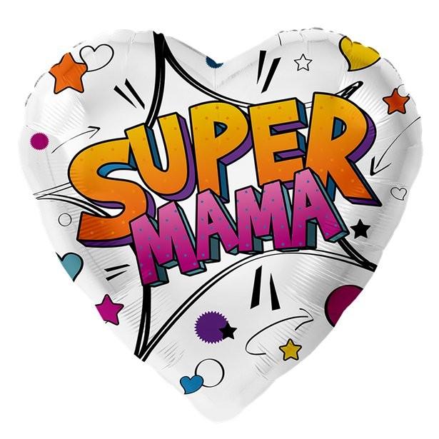 Herz Folienballon Super Mama