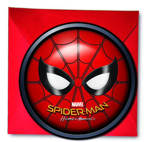 Einladungskarte für Spiderman Party