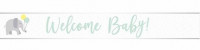 Welcome Baby Folienbanner mit Elefant 174cm