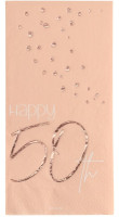 10 Rosy Blush 50th Birthday Servietten 33cm