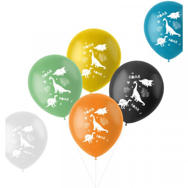 6 Little Dino Latexballons 33cm