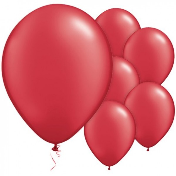 25 Rubinrote Luftballons Passion 28cm
