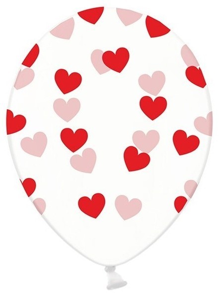 6 Transparente Ballons True Love 30cm