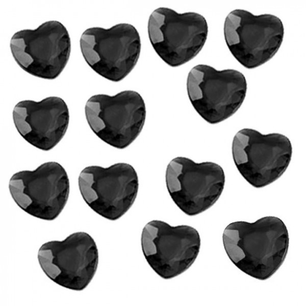 Schwarze Diamanten Herzen Streudeko 28g