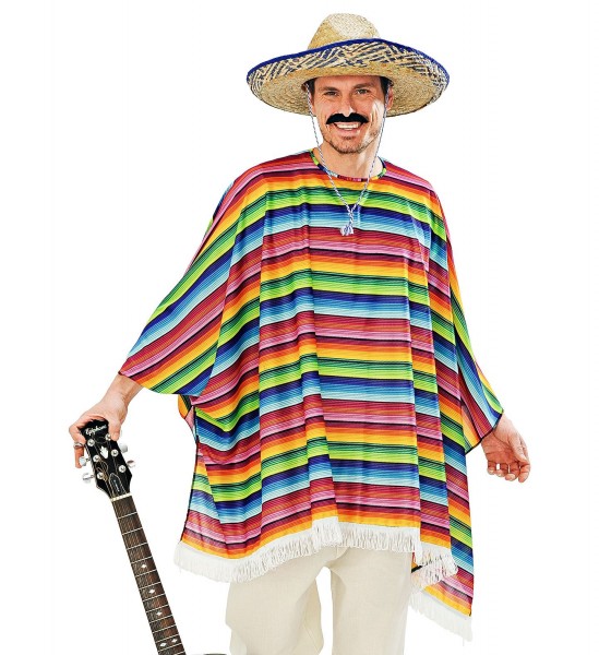 Poncho & Sombrero Mexikaner Set