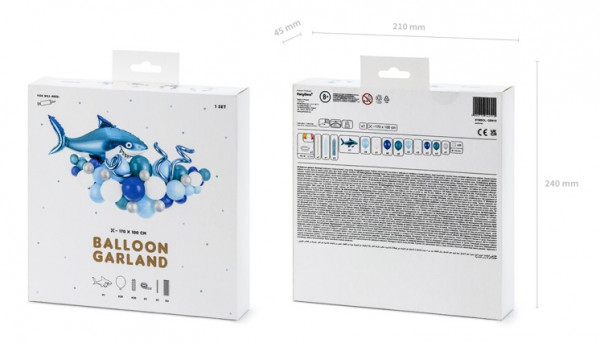 Ballongirlande Deko-Set Sharky 3