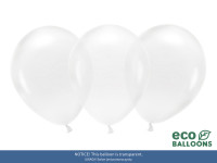 100 Eco Kristall Ballons transparent 30cm