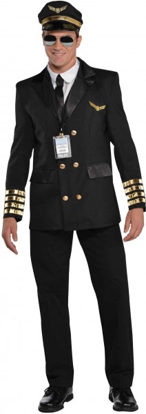 Kapitän Holiday Piloten Herrenkostüm