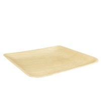 Vorschau: 6 Palmblatt Teller Verdi eckig 25,5 x 25,5cm