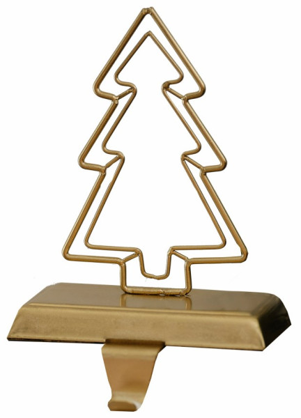 Strumpfaufhänger Tannenbaum Gold 3