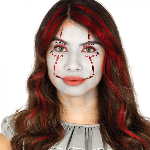 Horrorclown Diamanten fürs Gesicht