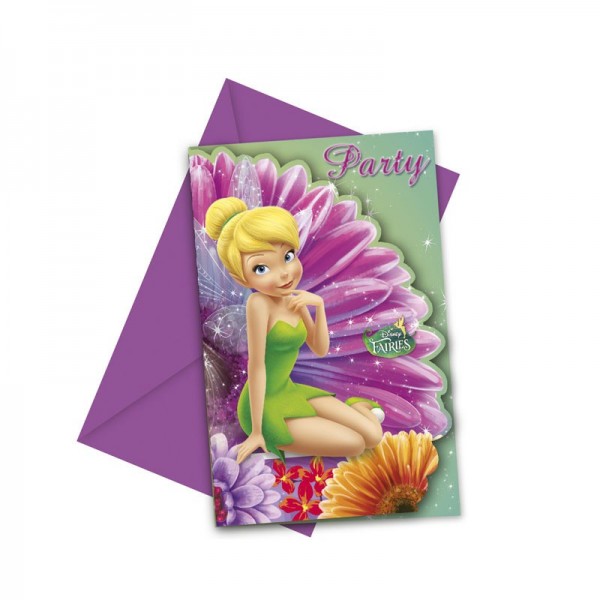 6 Tinkerbell Magical Spell Einladungskarten 14 x 9cm