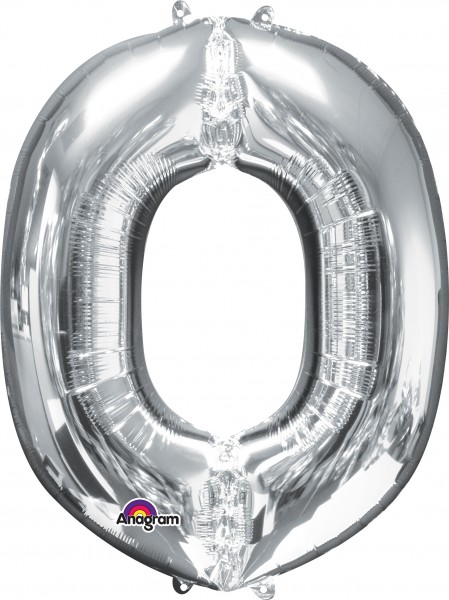 Folienballon Buchstabe O silber 83cm