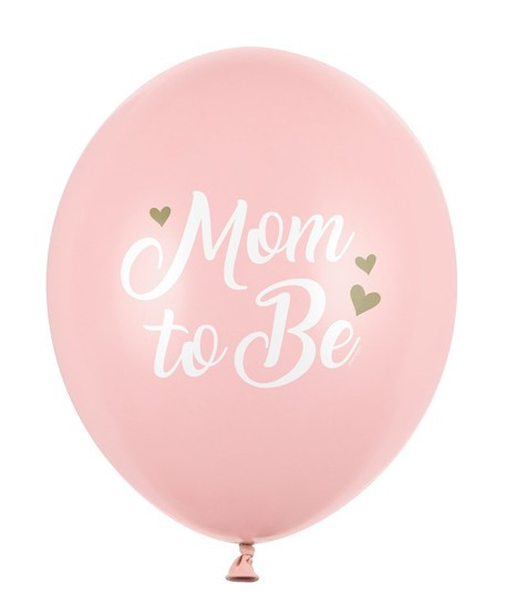 6 Rosa Mom to be Luftballons 30cm