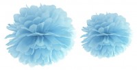 Pompon Romy azurblau 25cm