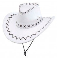 Weißer Cowboyhut Mit Nähten