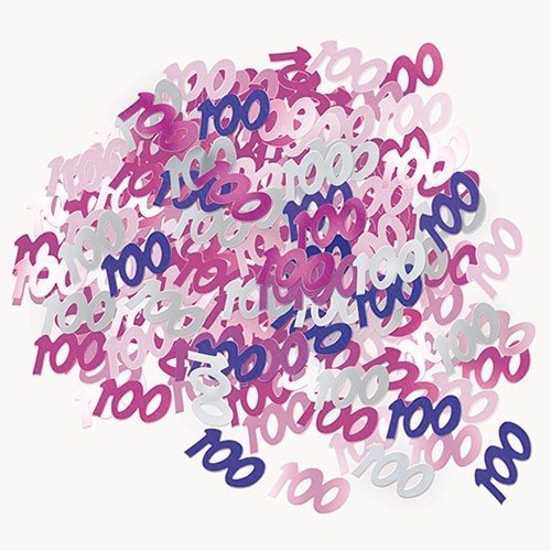 Happy Pink Sparkling 100th Birthday Streudeko 14g