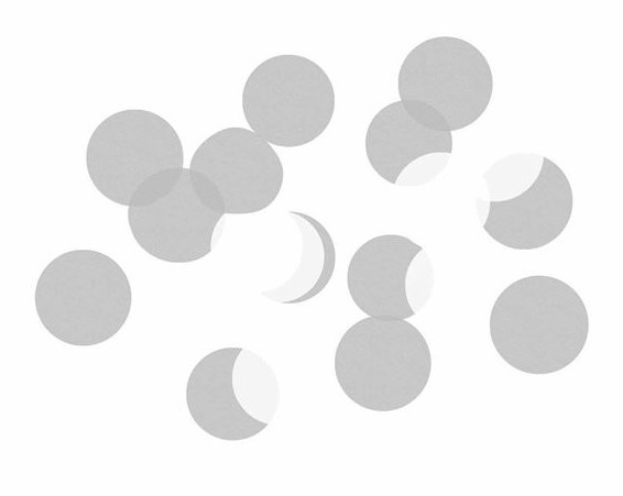 Silver and White Papier Konfetti 10g