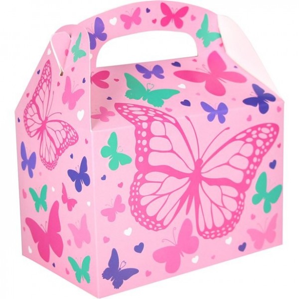 Rosa Schmetterling Geschenkbox 12 x 15cm