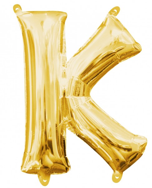 Mini Folienballon Buchstabe K gold 35cm