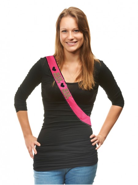 Hen Party Schärpe Clarissa Mit Pailetten Pink
