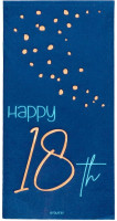 10 Elegant Blue 18th Birthday Servietten 33cm