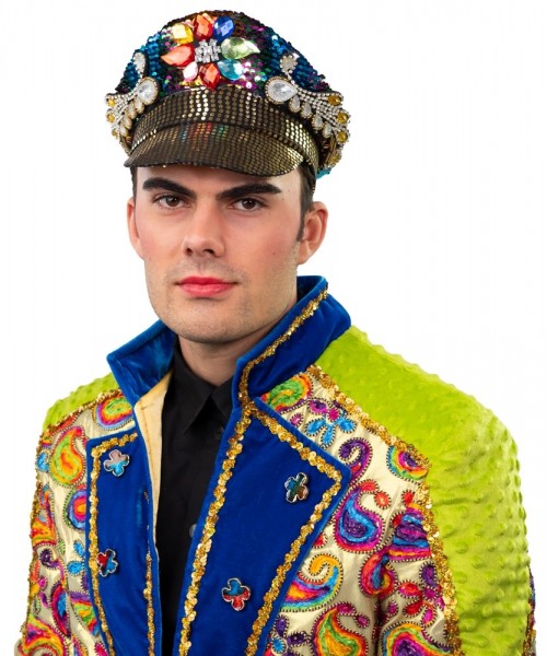 80er Jahre Pailleten Schirmmütze 2