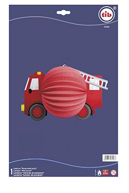 Feuerwehrauto Laterne Firefighter Motiv 20cm 2
