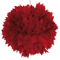 Roter Papier Pompon 30cm