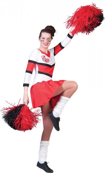 Carly Cheerleader Kleid In Rot Und Weiß