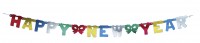 Bunte Happy New Year Girlande 1,56m
