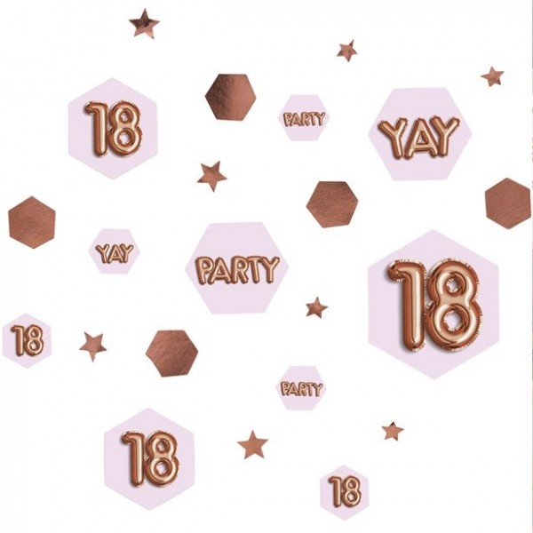 Konfetti Streudeko 18. Geburtstag rosegold 34g