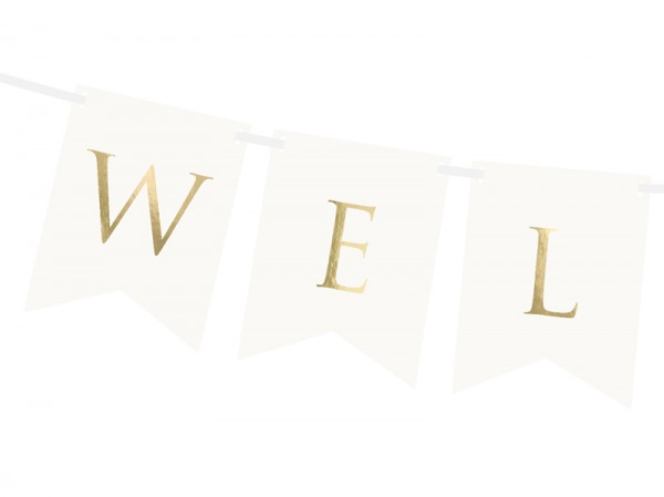 DIY Welcome Girlande weiß 95cm 3