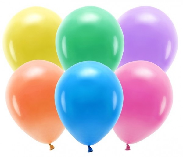 100 Eco Pastell Ballons bunt 30cm
