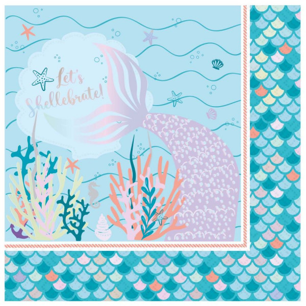 16 Mermaid Dream Servietten 33cm